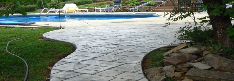 Stamped Concrete Pathway