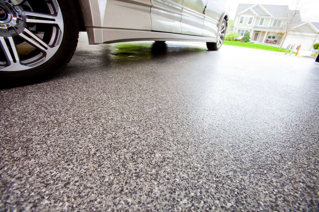 flake epoxy garage floor Rustic Wood Flooring